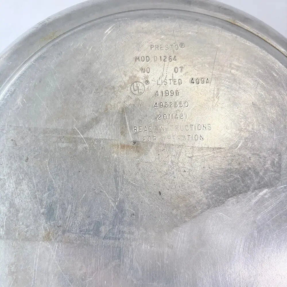 Presto Pressure Cooker Canner 6 Quart Aluminum Rack Gasket Weight Vintage